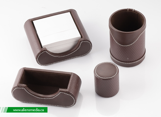 Brown Leather Paper Holder